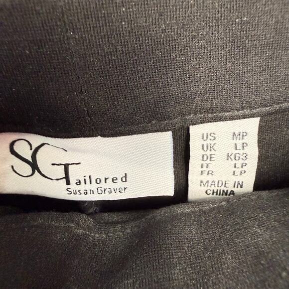 QVC Tailored by Susan Graver Smart Ponte Slim Leg Trousers Womens Medium Petite - Picture 4 of 11